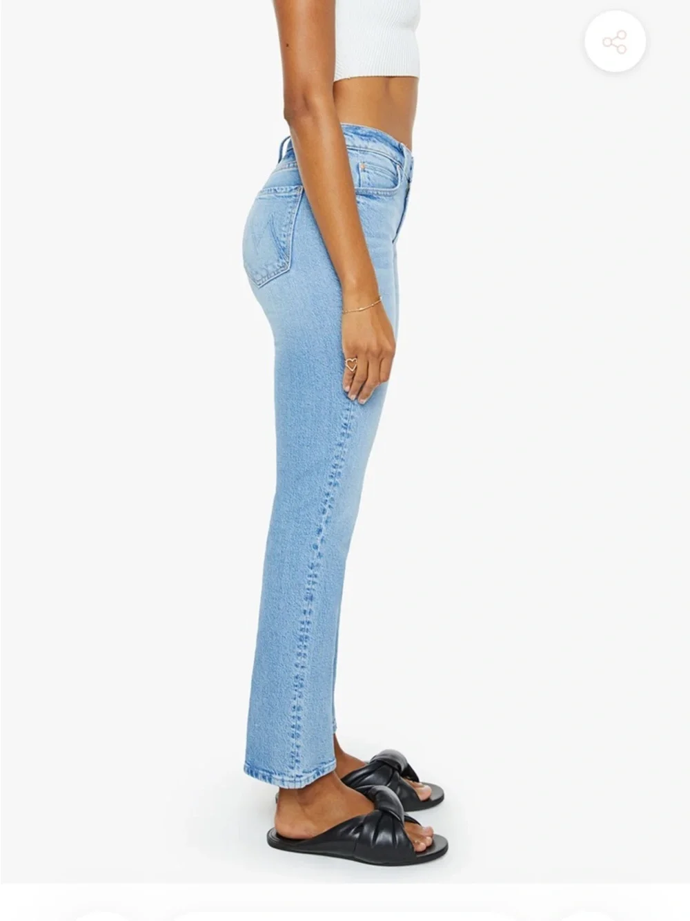 MOTHER THE RASCAL HOVER BLUE HIGH RISE JEANS - Picture 6 of 9